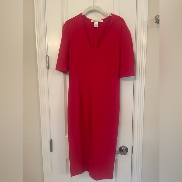 Diane Von Furstenberg Classic Hot Pink/Fuschia DVF dress size 6. - Picture 2 of 6